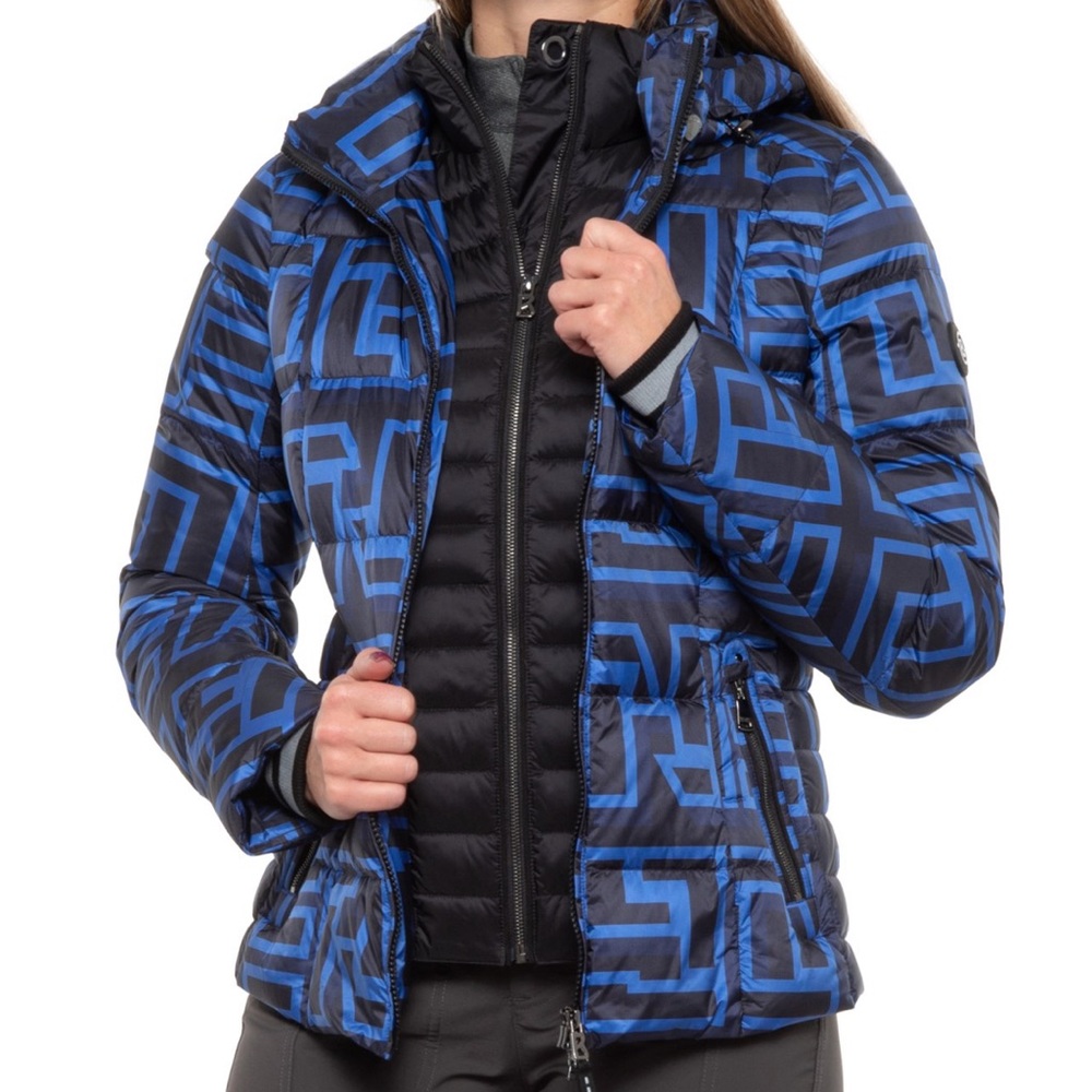 Bogner NWT Sport Sanne Down Ski Jacket Blue/Black - Picture 1 of 8